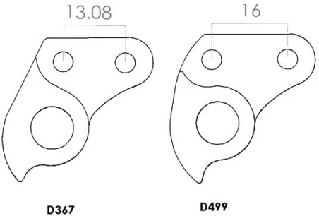 D499 derailleur hanger for MBK, Coppi, Eddy Merckx, Fondriest bikes (rear gear mech, dropout) 2