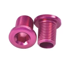 M8x10mm Chainring Bolt Set of 4 Units Color Pink Wheels mfg CRB-CR4-4