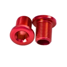 M8x10mm Chainring Bolt Set of 4 Units Color Red Wheels mfg CRB-CR4-1