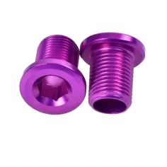 M8x10mm Chainring Bolt Set of 4 Units Color Purple Wheels mfg CRB-CR4-7