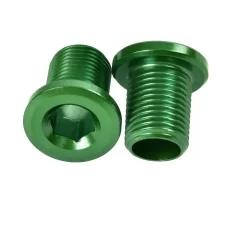 M8x10mm Chainring Bolt Set of 4 Units Color Green Wheels mfg CRB-CR4-9