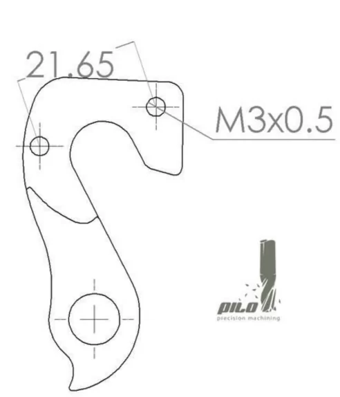 D517 derailleur hanger for Diamondback bikes (rear gear mech, dropout) 2