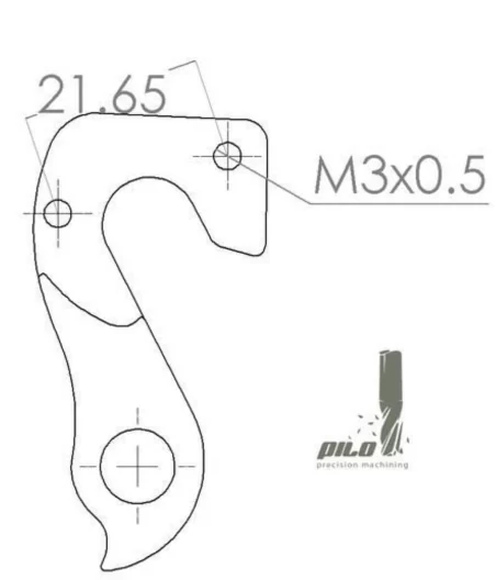 D517 derailleur hanger for Diamondback bikes (rear gear mech, dropout) 2