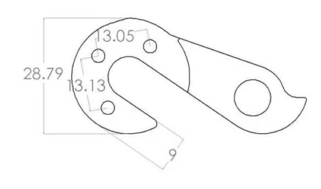 D520 derailleur hanger for Toyo Samurai 29, Stanton bikes (rear gear mech, dropout) 2