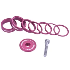 StackRight Essential Headset Spacer Kit - Colour Pink Wheels mfg SRHS-EKIT1-4 