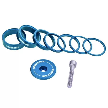 StackRight Essential Headset Spacer Kit - Colour Teal Wheels mfg SRHS-EKIT1-5 StackRight Essential Headset Spacer Kit - Colour Teal Wheels mfg SRHS-EKIT1-5