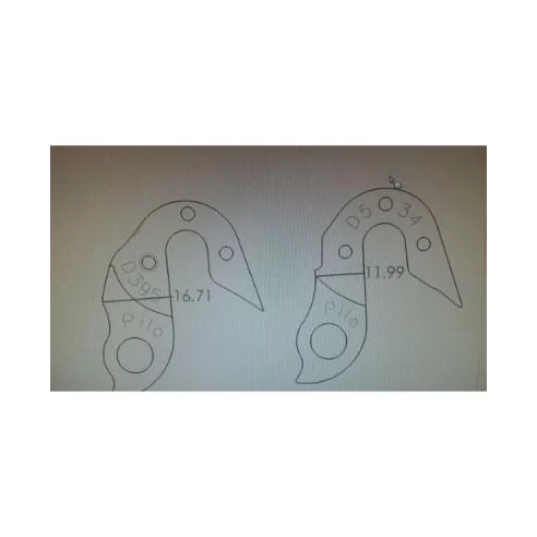 D534 derailleur hanger for Cipollini 2012 RB1000 bikes (rear gear mech, dropout) 2