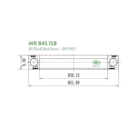 MR 845 2RS headset Bearing 30.15x41.8x6.5 90°/90° ISB Sport 13980684
