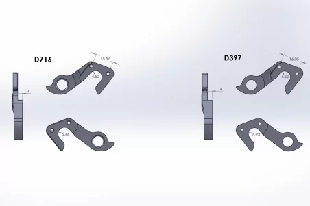 Derailleur Hanger for GT ZASKAR CARBON 26 ( ATIDH0208 ) | D397