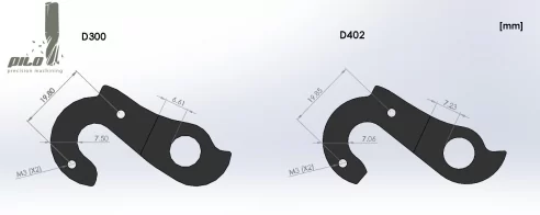 Pilo D402 derailleur hanger for Wilier, Carrera, DeRosa Sensa bikes