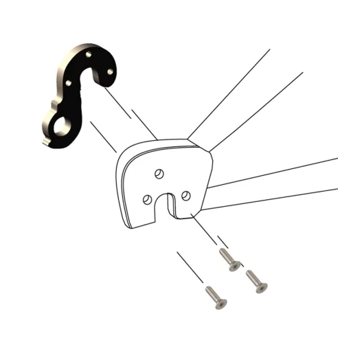 Canyon No. 19 Derailleur Hanger for Canyon Nerve AL XC MR AM, Grand Canyon AL CF bikes | DROPOUT-197 Wheels mfg