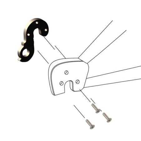 Canyon No. 19 Derailleur Hanger for Canyon Nerve AL XC MR AM, Grand Canyon AL CF bikes | DROPOUT-197 Wheels mfg