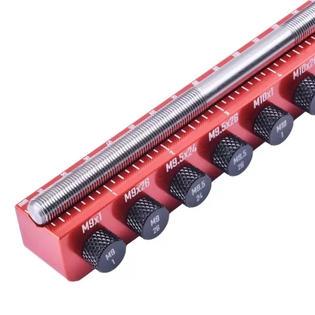 Wheels MFG AXLERULER-PRO gauge tool perfect for measuring the axle length, thread pitch or diameter. No more overthinking, just pure accuracy.