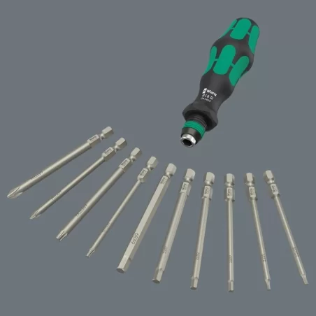 Wera 9532 Chain Riveter Set for Workshops, 20 pieces - 05136042001 The handle/interchangeable blade system allows rapid exchange of the blades required for a wide range of applications. Wera 9532 Chain Riveter Set for Workshops, 20 pieces - 05136042001 The handle/interchangeable blade system allows rapid exchange of the blades required for a wide range of applications.