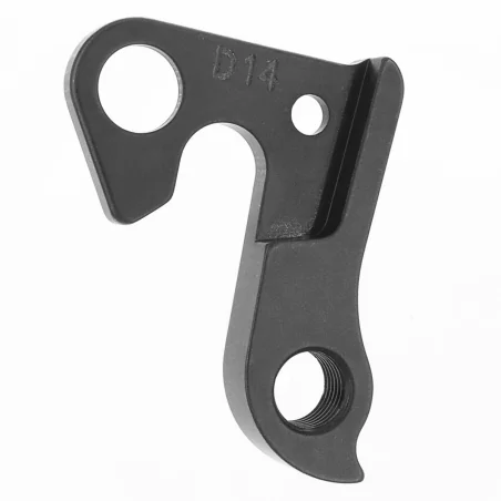 Mongoose, Haro, KHS (73-079-170), Focus Kelly's , Panther, Haibike, Winora, Staiger, Felt, Mondraker, Rocky Mountain, Transition, Merida, Diamondback, Ironhorse, Kona (aka gear hanger KRLRRDG, Hanger G), KHS (aka part #73-079-170), Schwinn, Motobecane, Sette, AZONIC, CLAUD BUTLER, CUST TEC, FALCON, OPTIMA, SHOGUN & VOODOO, VSF, Gazelle bikes derailleur hanger Pilo D14