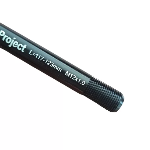 Front Thru Axle LIG506 12 mm x 117/123 mm Length x M12x 1.0 Thread Pitch