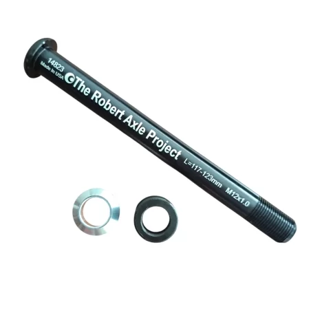LIG506.N Front Thru Axle 12 mm x 117/123 mm Length x M12x 1.50 Thread Pitch for NAILD Bikes