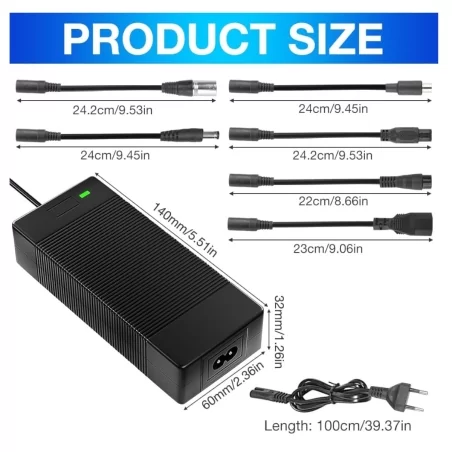 JIZZU E-scooter charger, 42V-2A