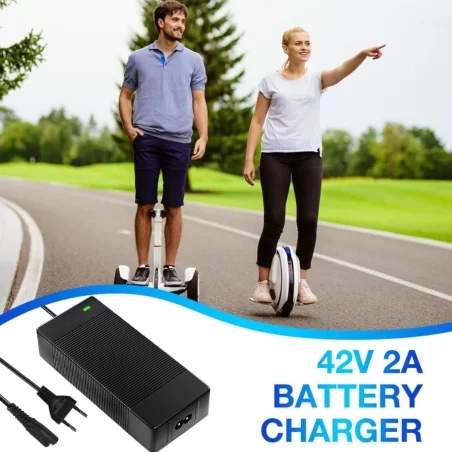 42V-2A, 100-240V/50-60Hz. B0CBTQ16H2JIZZU E-scooter charger, 42V-2A
