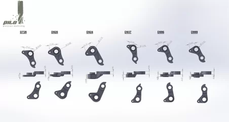D728 derailleur hanger for Kona (#ET2) bikes vs D920 D924 D937 D996 D999