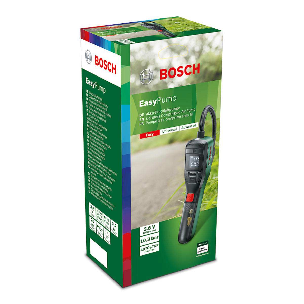 Bosch EasyPump Cordless Air Pump (Max 150 psi / 10.3 bar)