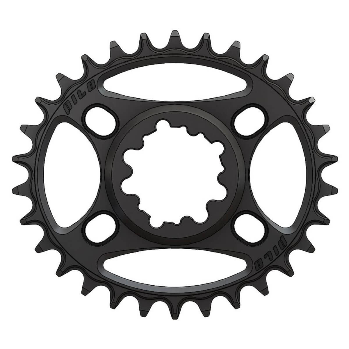Pilo C62 Chainring Elliptic Narrow Wide 30T for Sram direct dub. Offset: 3 mm. Hyperglide+ Compatible