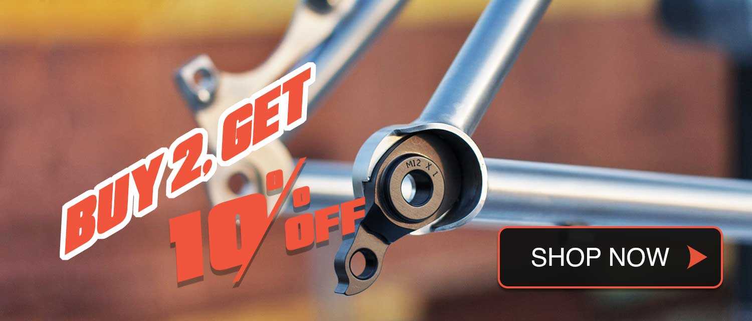 Buy 2 derailleur hangers and get 10% off