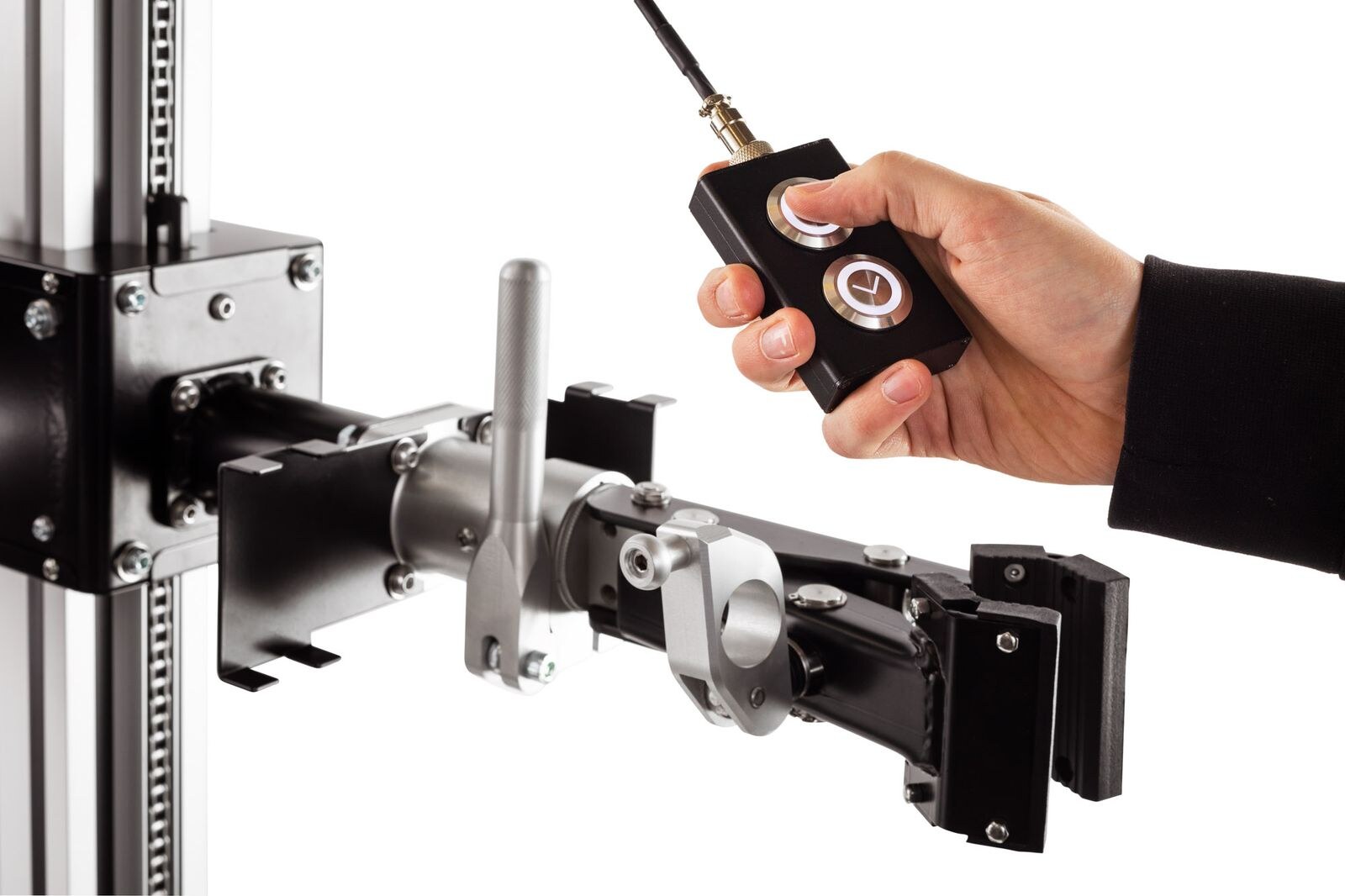 DBDtools E-Billy electric bike repair stand clamp, rotation mechanism and controller
