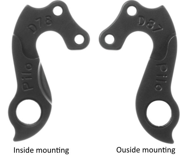 Derailleur hanger types - Inside vs Outside